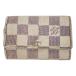 LOUIS VUITTON Louis Vuitton N61745 Damier azur 6 полосный чехол для ключей слоновая кость ITDFP8LIRFJ3