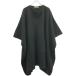 CristaSeya Chris taseyaWOOL MAXI PONCHO шерсть maxi кафф язык пончо 20020450000630 черный L ITEQAM43FFM4
