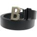 BALENCIAGA Balenciaga B пряжка тонкий кожаный ремень 593887 черный ITHN1FPURCPC