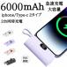  mobile battery small size battery remainder amount display Mini light weight high capacity iphone Android smartphone charger moba charge sudden speed charge 6000mAh carrying convenience 2024 newest version machine inside bringing in 