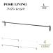 �A�C�A���o�[ �^�I���o�[ �^�I���|�� �n���M���O�o�[ �Ǖt�� ��75.5cm L�T�C�Y �S4�F �V���v�� ���[���o�[ Posh Living �|�b�V�����r���O