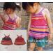  child clothes tops Italy cloth multi border cotton 100% Cami A897(80cm 90cm) child care . mail service possible 13 baby clothes 