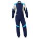 OMP FIRST EVO SUIT темно-синий голубой × Cyan (244) MY2025 костюм для гонок FIA8856-2018 легализация модель (IA0-1874-A01-244)