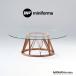  center table miniforms * delivery Area limitation * ACCOako low table w103 walnut glass tabletop Italy modern 
