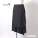  Yohji Yamamoto Ground Y ground wai юбка брюки черный унисекс hakama брюки LAP брюки asimeto Lee широкий деформация брюки 
