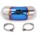  bike motorcycle muffler guard heel protector cover heat shield stainless steel all-purpose ( blue )