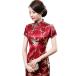 kisos(KISSOS) костюмированная игра платье в китайском стиле коричневый ina одежда короткий рукав sexy платье длинный (XL размер, wine red )