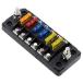  fuse box flat type 6 circuit 12V 24V 32V 5A 10A 15A 20A isolation heat-resisting with cover automobile ship all-purpose 