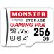 Monster Storage microsd карта микро SD карта microSDXC 256GB UHS-I U3 V30 A1 4K соответствует R:95MB/s Gaming Plus Nintendo Switch соответствует внутренний стандартный товар MS-GM256MSD