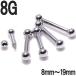  пирсинги 8G Large мера стандартный распорка штанга 13mm~19mm BPBB-8G обычный стандартный Basic пирсинги 316L хирургический нержавеющая сталь punk 