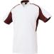 ゼット(ZETT) 野球 ベースボールTシャツ ベースボールシャツ ホワイト×エンジ(1168) Sサイズ BOT731
