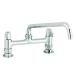 T&S Brass 5F-8DLX12 Deck Mount Faucet with 8-Inch Centers and 12-Inch Spout¹͢