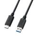 ����掠�ץ饤 USB3.1 Gen2 Type C-A�����֥�ʥ֥�å���0.5m�� KU31-CA05