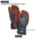 HESTRAhe -тактный la3-FINGER FULLs Lee палец полный кожа 33872 темно-синий Brown перчатка лыжи перчатка 
