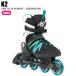 K 2 - two роликовые коньки KINETIC 80 W I220200801060 кинетический 80 женский черный / бирюзовый внутренний стандартный товар . покупка 