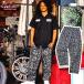 COOKMAN Cook man Chef Pants Semiwide Paisley Blackshef брюки Semi-wide peiz Lee черный длинный 231-51840