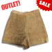 [ есть перевод * outlet!] замша шорты Western шоу хлеб бежевый S размер свинья кожа pig замша 