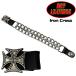 [HOTLEATHERS] hot кожа двойной цепь лучший ek stain da-[Iron Cross] iron cross кнопка-застежка тип 