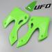 * выставленный товар KX125/250 '99-'02 UFO радиатор покрытие / защита зеленый осмотр / обтекатель / экстерьер (UF-3720-026)