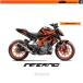 KTM �f���[�N 125/200/250/390 17-23 �X�e�b�J�[�L�b�g INFERNO BAGOROS(�o�S���X)