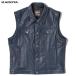  Kadoya (KADOYA) K'S LEATHER( K'S leather ) for motorcycle leather the best DT LEATHER VEST navy 0520-0