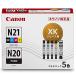 Canon ���� �C���N�J�[�g ���b�W XKI-N21(BK/C/M/Y)+N20 5�F�}���`�p�b�N XKI-N2