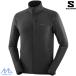  Salomon полный Zip флис стрейч жакет черный SALOMON ESSENTIAL LIGHTWARM DEEP BLACK LC2443600
