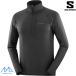 SALOMON Salomon половина Zip флис стрейч черный ESSENTIAL LIGHTWARM HZ DEEP BLACK LC2444400