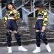  Kids танцевальный костюм hip-hop выставить HIPHOP в клетку длинный рукав ....s Parker Dance брюки брюки девочка Jazz Dance 