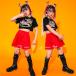  Корея ребенок одежда Kids танцевальный костюм HIPHOP hip-hop лето отвечающий .. stage костюм Dance одежда презентация девочка верх и низ в комплекте футболка брюки спортивная форма 