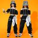  Корея ребенок одежда Kids танцевальный костюм HIPHOP hip-hop отвечающий .. Jazz Dance stage костюм тренировка надеты Dance одежда презентация девочка верх и низ в комплекте 