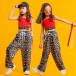  stage костюм Kids танцевальный костюм Корея ребенок одежда HIPHOP hip-hop jazz отвечающий .. Jazz Dance тренировка надеты спортивная форма Dance одежда группа одежда девочка 