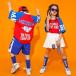  stage костюм HIPHOP hip-hop Dance одежда девочка Корея ребенок одежда Kids танцевальный костюм отвечающий ..jazz тренировка надеты футболка верх и низ 2 позиций комплект 