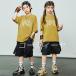  hip-hop одежда оборудование постановка группа одежда лето короткий рукав Kids Dance t рубашка Mai шт. оборудование комплект модный Dance одежда оборудование 