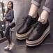 [ снижение цены ] эмаль style оксфорды толщина низ гонки выше обувь Loafer обувь перфорирование обработка женский .. обувь платформа casual едет 