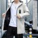  jacket long men's spring coat with a hood . springs jacket jumper blouson trench coat spring autumn outer Parker 