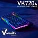 ���쥳�� �����ߥ󥰥����ܡ��� V custom VK720A ��ԥåɥȥꥬ�� ͭ�� �Ų� ��æ�� �����������å���� 75%������ �Ѹ����� �֥�å� TK-VK720ABK-EN