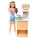 Barbie First Jobs Skipper Set with Doll Model, Snack Bar with Counter, Ice Cream Cup with Colour Change and 8 Accessories, Children's Toy, Ages 3 and