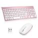 Wireless Keyboard and Mouse, Compact Full Size USB Slim Business Portable Travel, Ergonomic, for Mac/PC/Laptop/Windows XP/ME/Vista / 7/8 / 10/11,Woman
