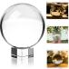  Magic Crystal Ball 80mm less color transparent crystal sphere pedestal attaching .. taking . cloth feng shui goods interior put thing woman oriented Christmas new year present 