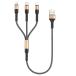 RAVIAD 3in1 зарядка кабель короткий .0.5M USB кабель 3A внезапный скорость зарядка 3 in 1 зарядка код USB Type C кабель 