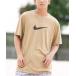 NIKE Nike купальный костюм Rush Guard короткий рукав футболка мужской вода суша обе для UV cut хлопок Like спортивные туфли box S S защита NESSF523