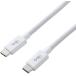 ELECOM ���쥳�� USB4�����֥�/C-C������/ǧ����/PD�б�/40Gbps/0.8m/�ۥ磻�� USB4-CC5P08WH