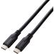 ELECOM ���쥳�� USB Type-C to USB Type-C�����֥�/USB10Gbps/100W�б�/�����������/0.5m/�֥�å� MPA-CC1G05BK