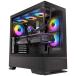 OkinosokinosATX соответствует стойка отсутствует PC кейс ARGB вентилятор 3 шт стандарт установка черный Aqua 6 Infinity