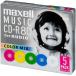 maxell �ޥ����� ������CD-R��Ͽ������80ʬ�����顼�졼�٥롢5��ѥå���1�示�ĥץ饱�������� CDRA80MIX.S1P5S