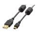 ELECOM ���쥳�� USB2.0�����֥�/�ե��饤�ȥ����� A-miniB������/1.5m(�֥�å�) U2C-MF15BK