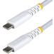StarTech.com USB 2.0 Type-C кабель /15cm/60W3A PD/ белый / нейлон сборник комплект TPE/ внезапный скорость зарядка данные пересылка USB2CC15CMNCBRWH