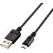 ELECOM ���쥳�� microUSB�����֥�/USB2.0/�����ѥå�����/0.9m/�֥�å� U2C-JAMB09BK