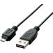 ELECOM 쥳 ξޤUSB֥/(A-microB)/1.0m/֥å U2C-DAMB10BK
